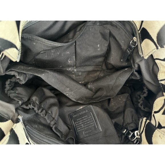 DAMAGED/ WORN COACH XL Tote / Diaper Bag /Signature C'S/ F13803/ Black - Picture 8 of 11